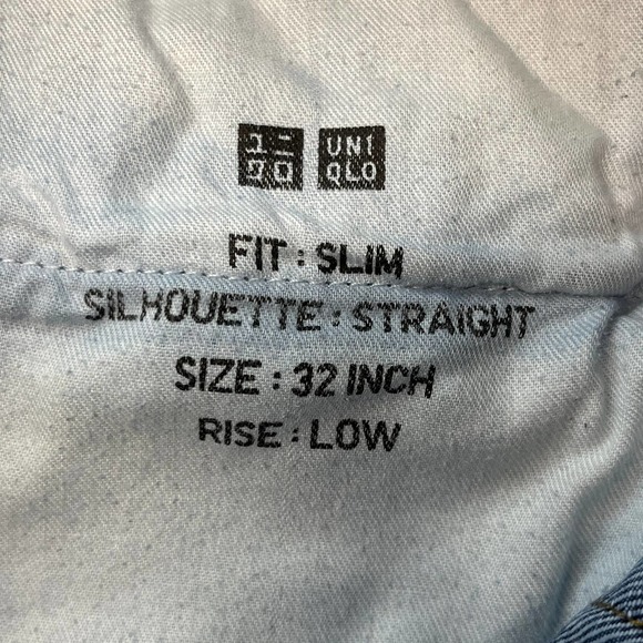 Uniqlo Selvedge Jeans Mens 32x32 Blue Denim Slim Straight Fit Medium Wash - Picture 8 of 8